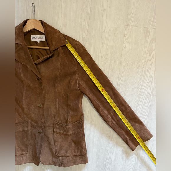 Simon Chang Brown Suede Blazer - Picture 14 of 14